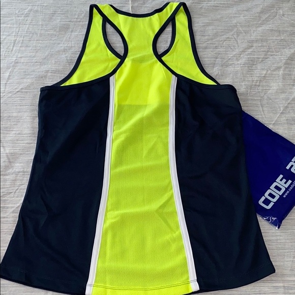 CODE 22 NEO Mesh Tank top in yellow/blue combo - Picture 4 of 7